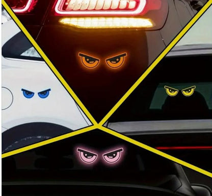 4 Pieces Monster Eyes Car Reflective Stickers Pack of 2