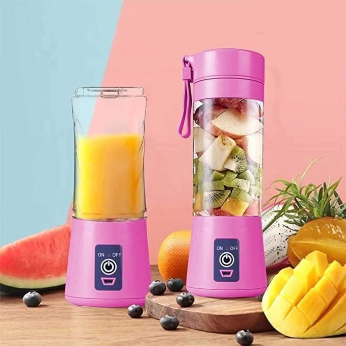 Portable Electric USB Juice Maker Bottle | Blender Grinder Mixer | Rechargeable Bottle with 6 Blades With Magnate