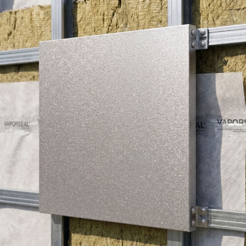 Хөнгөн цагаан фасадны ACP хавтан KH-8807 Grey Silver